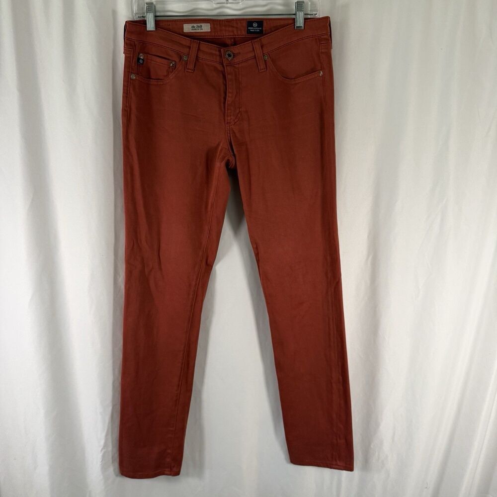 Adriano Goldschmied The Stilt Cigarette Leg Jeans Womens 29R Red 5 Pocket Cotton